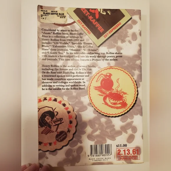 Black Coffee Blues Book by Henry Rollins - Picture 2 of 2